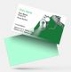 doctor Clinic visiting card design psd png sample template maker  online free background download in Green color
