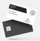 Best creative advocate/lawyer online business visiting card template with background image and sample design free download Advocate Visiting Card Black and White with law symbol