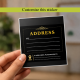 Black Color Address Label