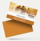 eye hospital ophthalmologist- optometrist- clinic doctor business visiting card design brown color