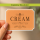 Top Peach color Custom Rectangular Shape Stickers and Labels for Box, Bottle, Address, Return Gift, Cake Business, Packaging, Food Box, Container, Bakery.