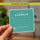 Sea-green Color Address Label