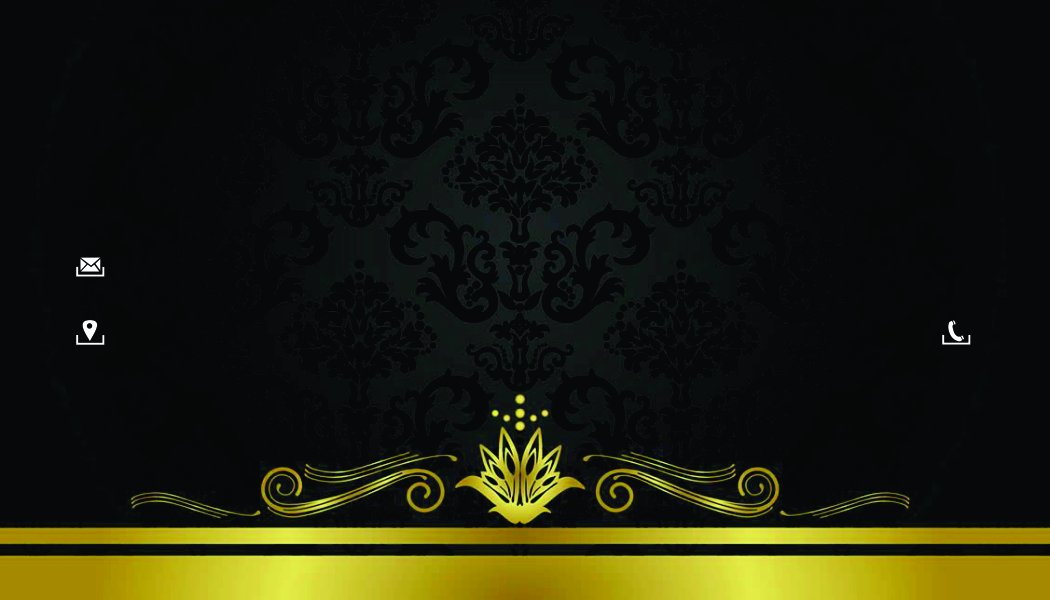 black and yellow designed visiting card with jewellery image looking very  attractive just you have to fill your details