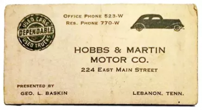 History of business card