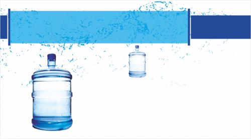 In this visiting card design, blue color is used in background with water  bottles & splash. Get ready to write your details.