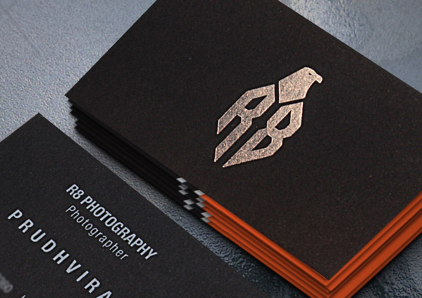 Silver foil business card