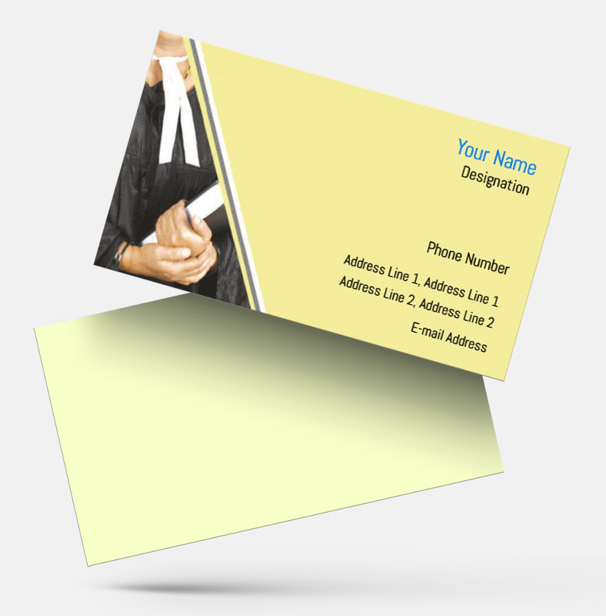 Hindi Advocate Visiting Card Design