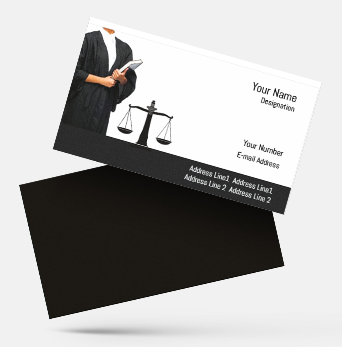 Stylish Advocate Visiting Card Design